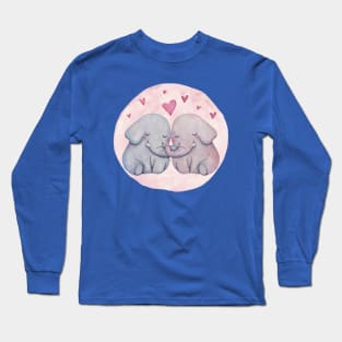 Elephant Couple Long Sleeve T-Shirt